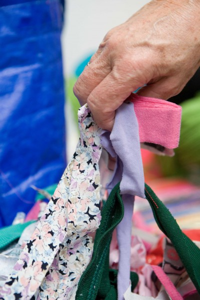A handful of colourful fabrics