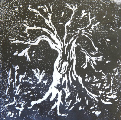 Screen print of a tree