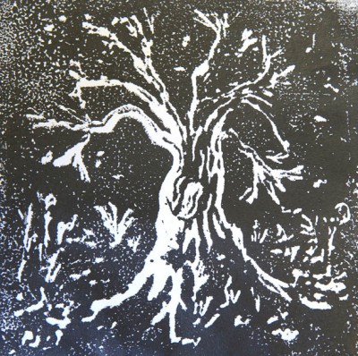 Screen print of a tree