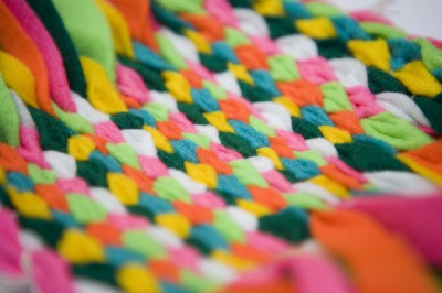 Weaved multicoulored felt