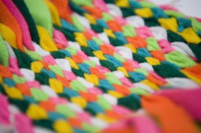 Weaved multicoulored felt